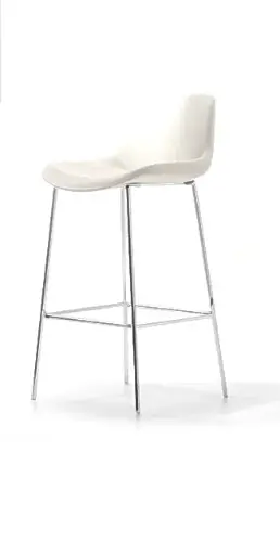[m6_1006u] White Seat Stool