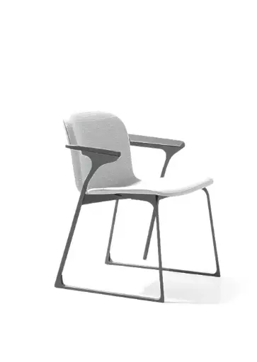 [m3_8806u] White Arm Chair