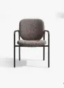 Steel Frame Textured Arm Chair